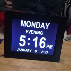 black frame huge calandar clock