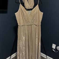 Gold Elegant Dress 