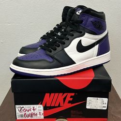 Jordan 1 Court Purple Size 10.5