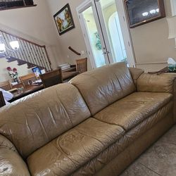 Free Leather Sofa And Love Seat