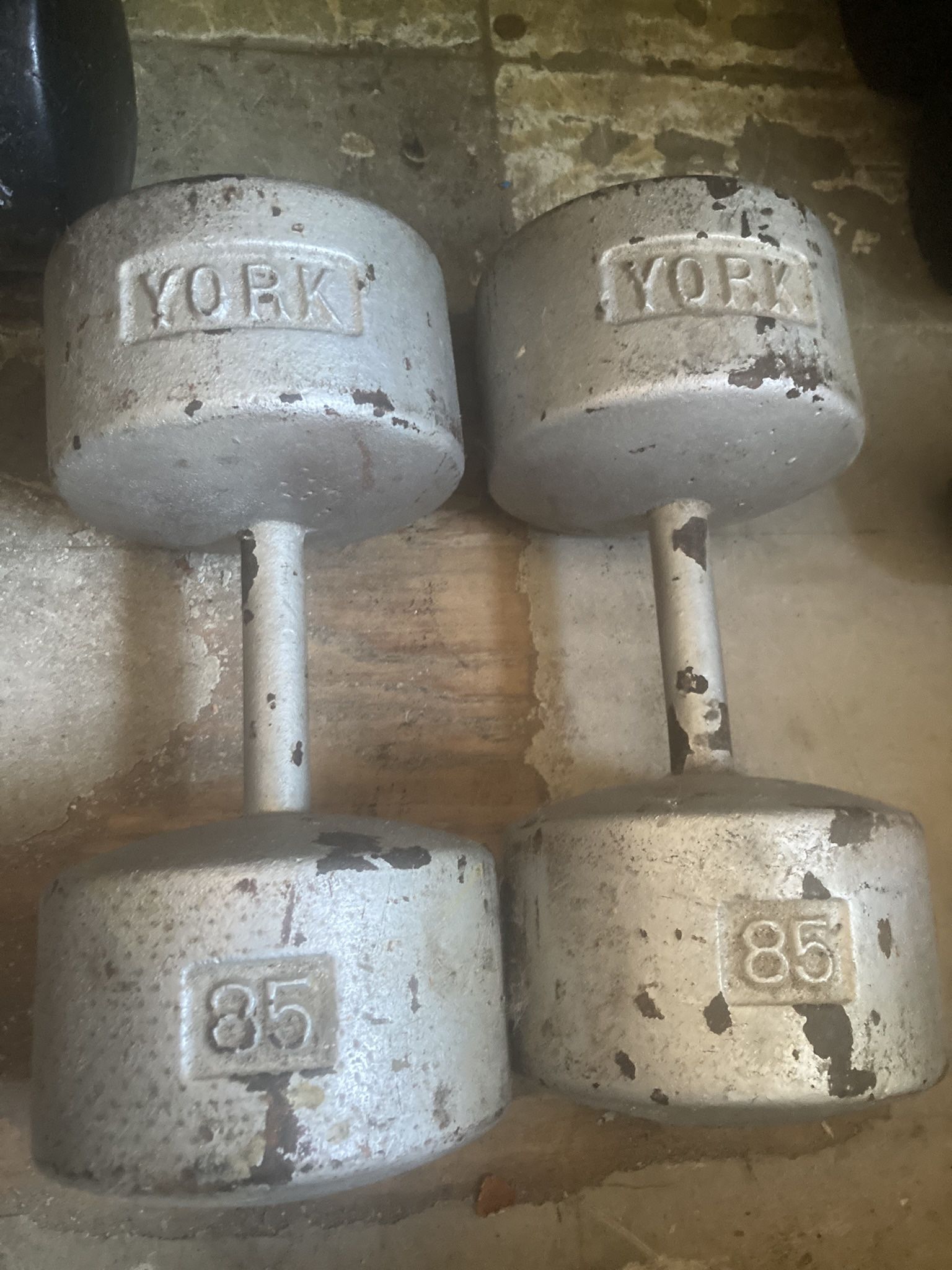One Pair Of York 85lbs Dumbbells $1 a Pound