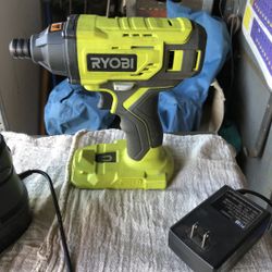 2 Ryobi Drills 1 Impact Driver And 1 Battery And Charger.