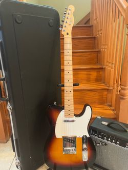Fender MIM Telecaster (Upgrade/Mint) w/ Hardshell Case, Fender Amp