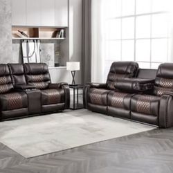 ✨MANUAL RECLINING SOFA AND LOVESEAT SET 