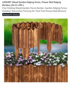 Wood Garden Edging Fence 8in x 8ft
