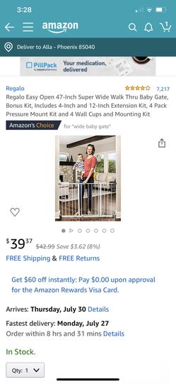47 in baby/pet gate + extensions