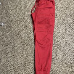 Mens Large New Red Joggers 