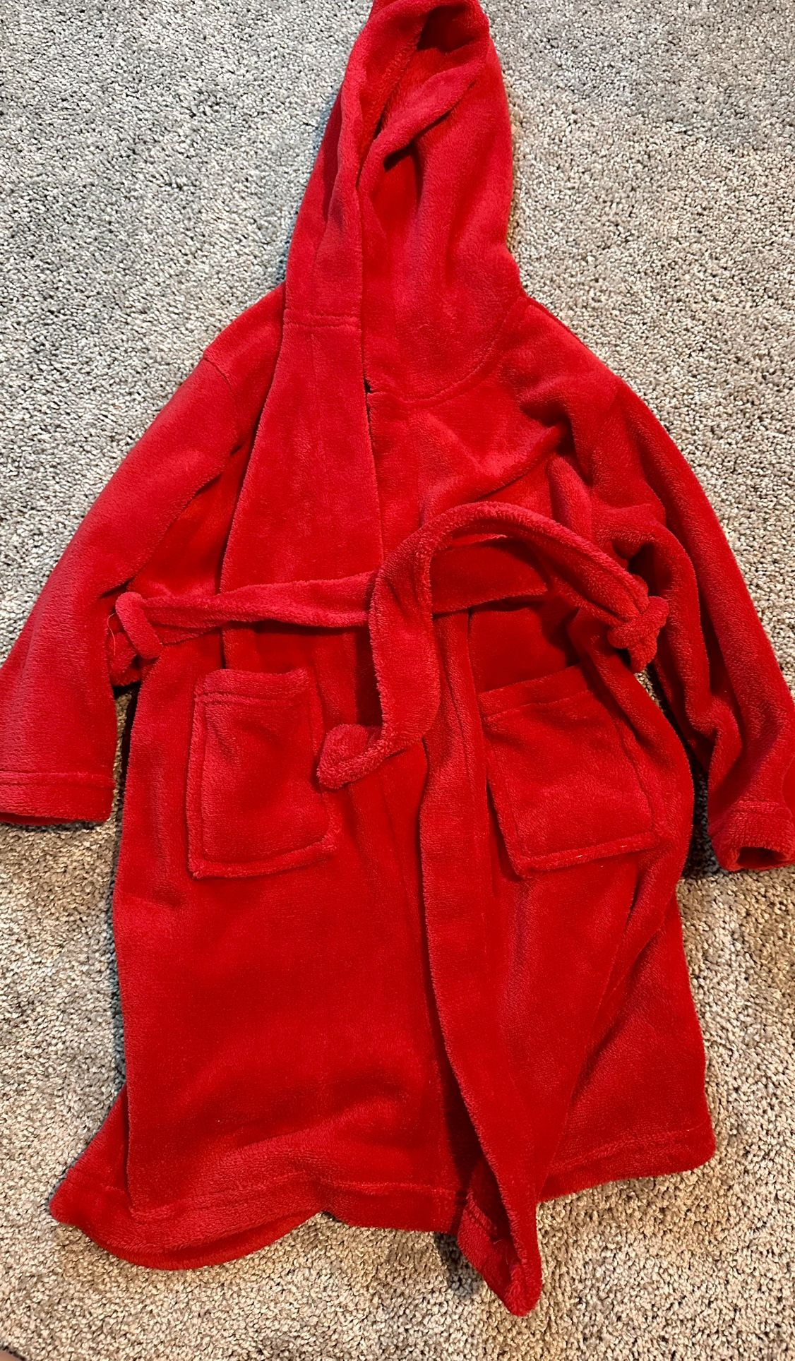 Red Toddler Robe 2T