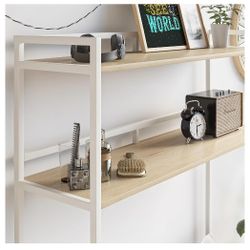 Brand New  Over-The-Bed Storage for Twin & XL Twin Beds, Blonde Oak/White
