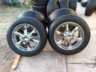 GIOVANNA RIMS 275/55R20...6 LUGS FIT CHEVY SILVERADO YUKON TAHOE SUBURBAN NISSAN TITAN DENALLI NISSAN ARMADA