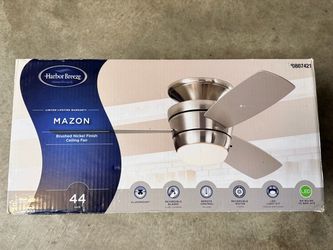 Harbor Breeze Mazon 44 in Brushed Nickel Ceiling Fan