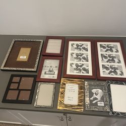 Picture Frames. Various Sizes And Styles, Good Shape And Usable.