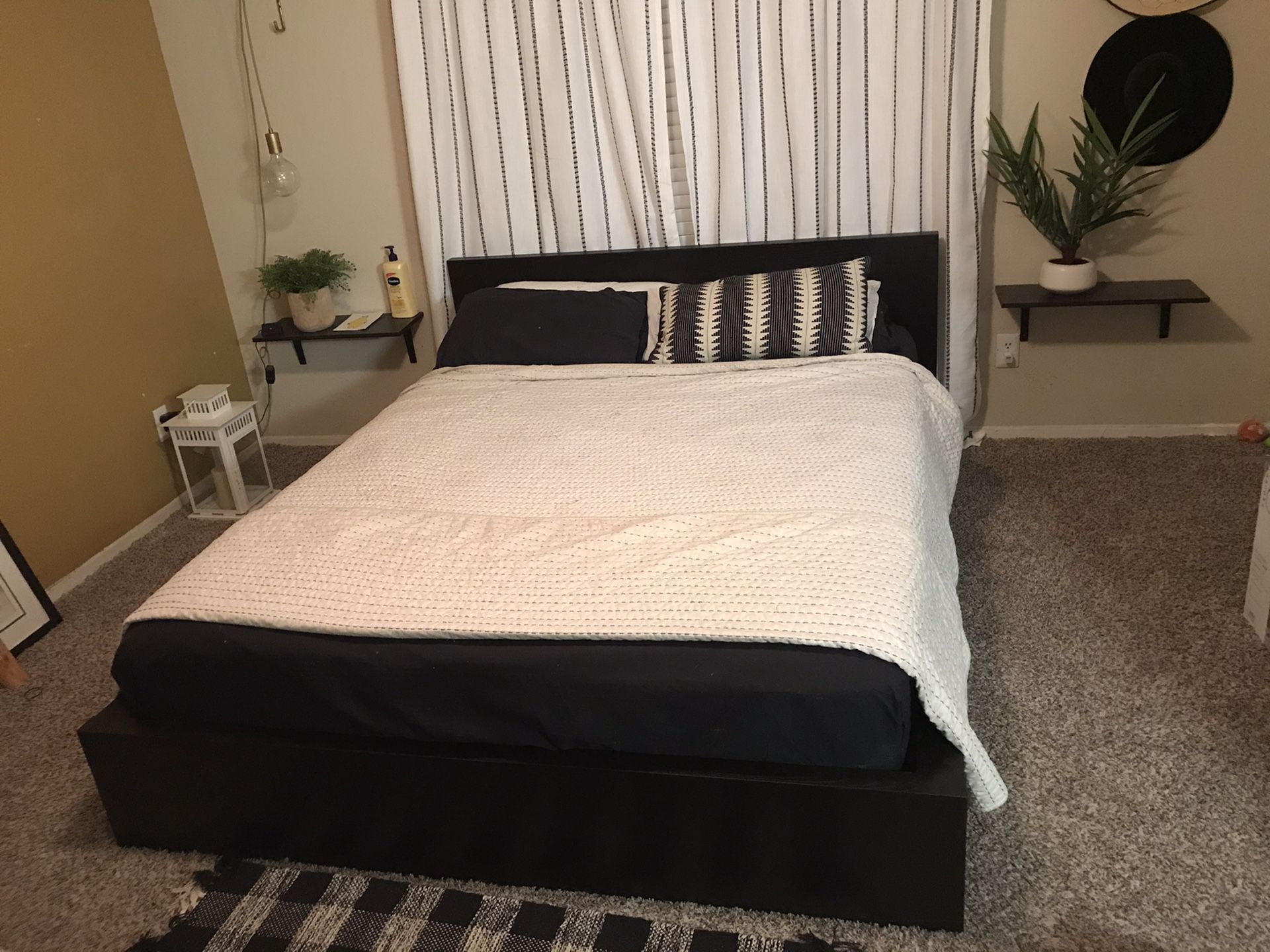 Queen bed frame ( no mattress )