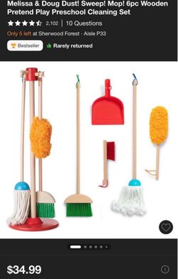 Melissa & Doug Kids Wooden Cleaning Play Set