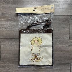 Holly Hobbie Fabric 12.5”x11.5” Tote Bag Vintage NWT 