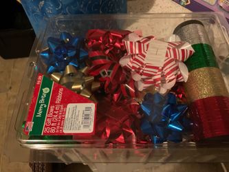 Gift bows and ribbons set