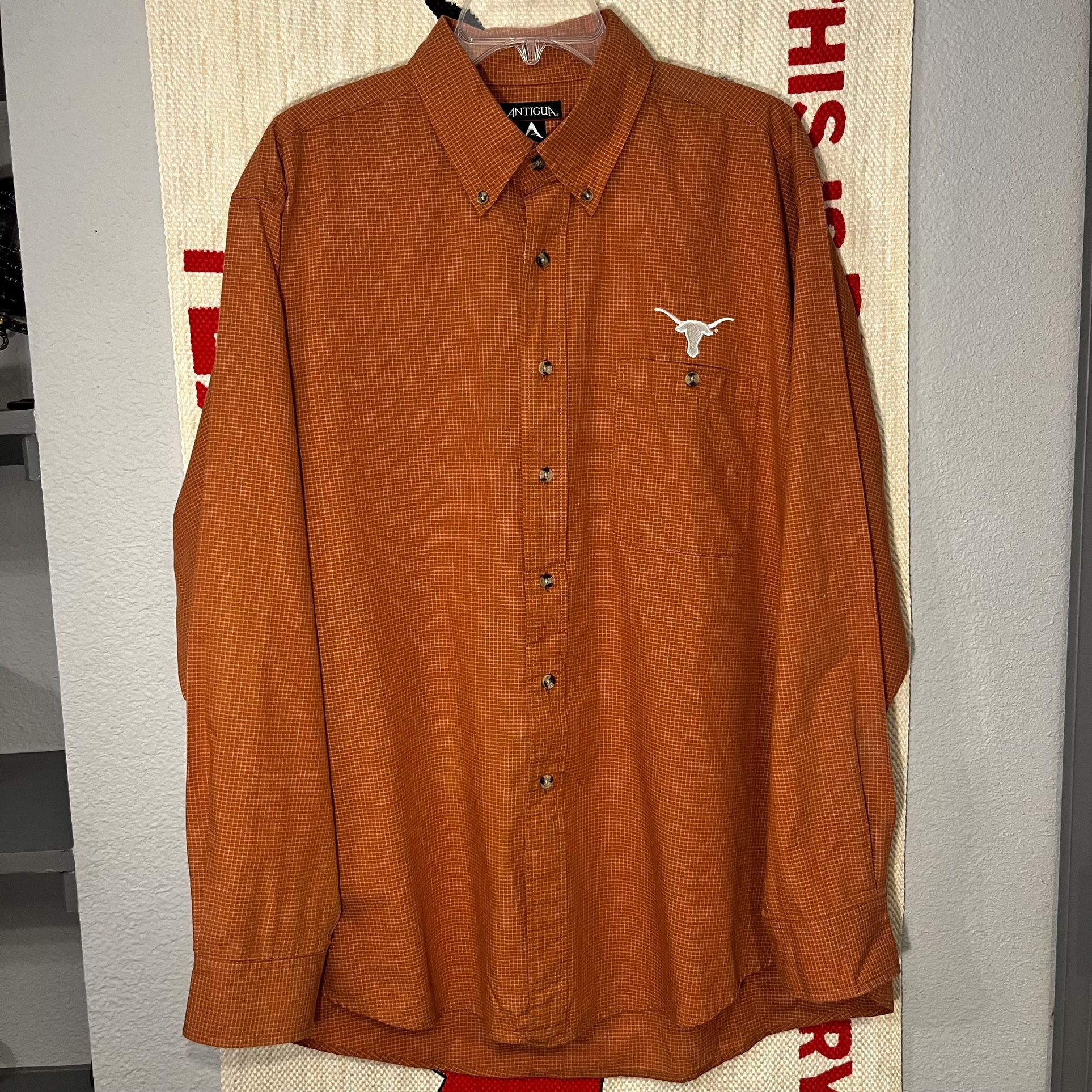 Texas Longhorns Antigua Button Down Shirt