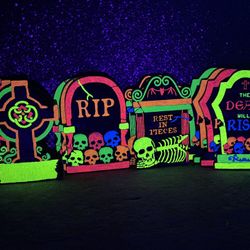 Blacklight Halloween Outdoor Decorations