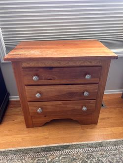 Bedside table- well built pine