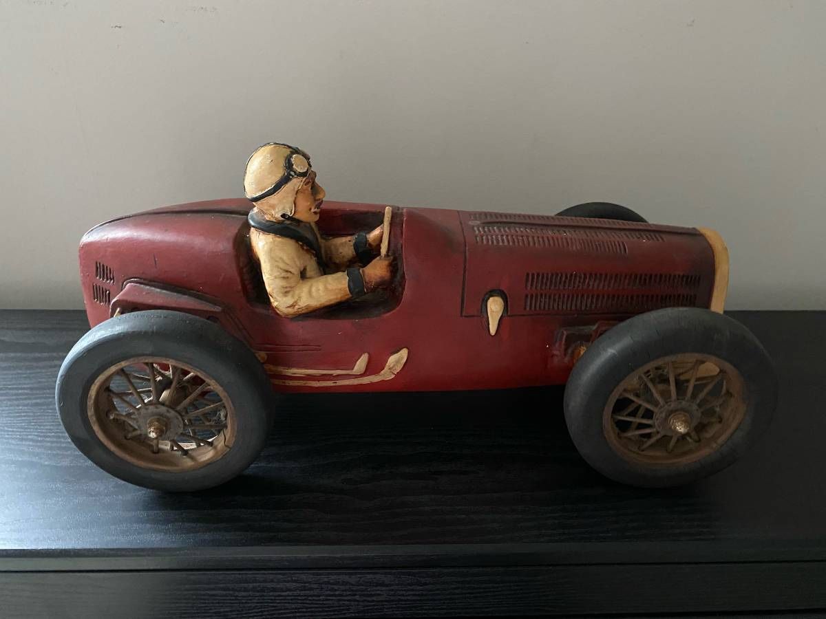 Vintage Bugatti Model Race Car 19”