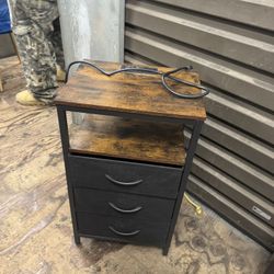 Bed Side Table With Plug In 