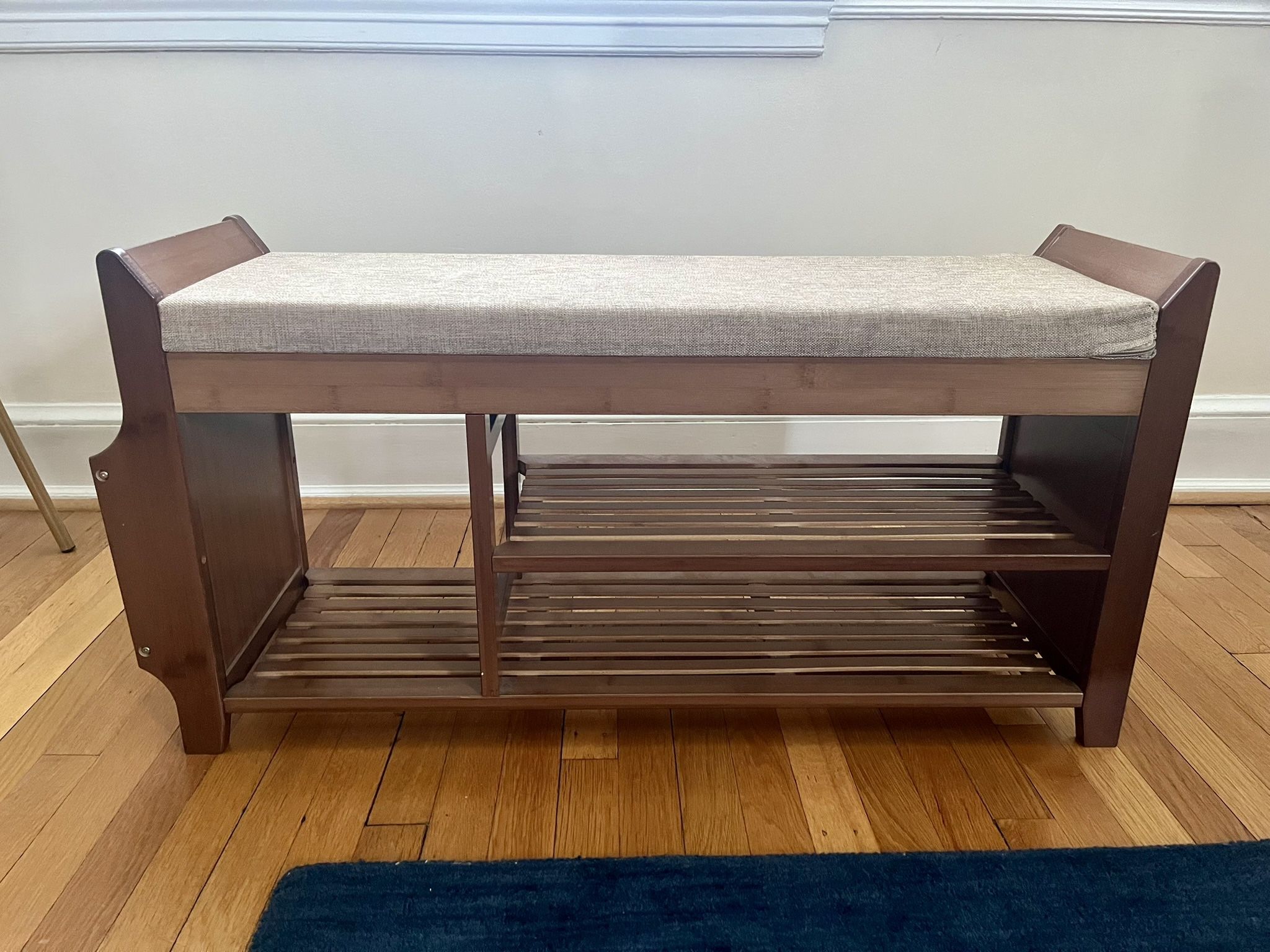 Entryway Bench with Cushion & Storage – $45 OBO