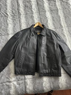 Banana Republic 100% Leather Jacket Large Black 
