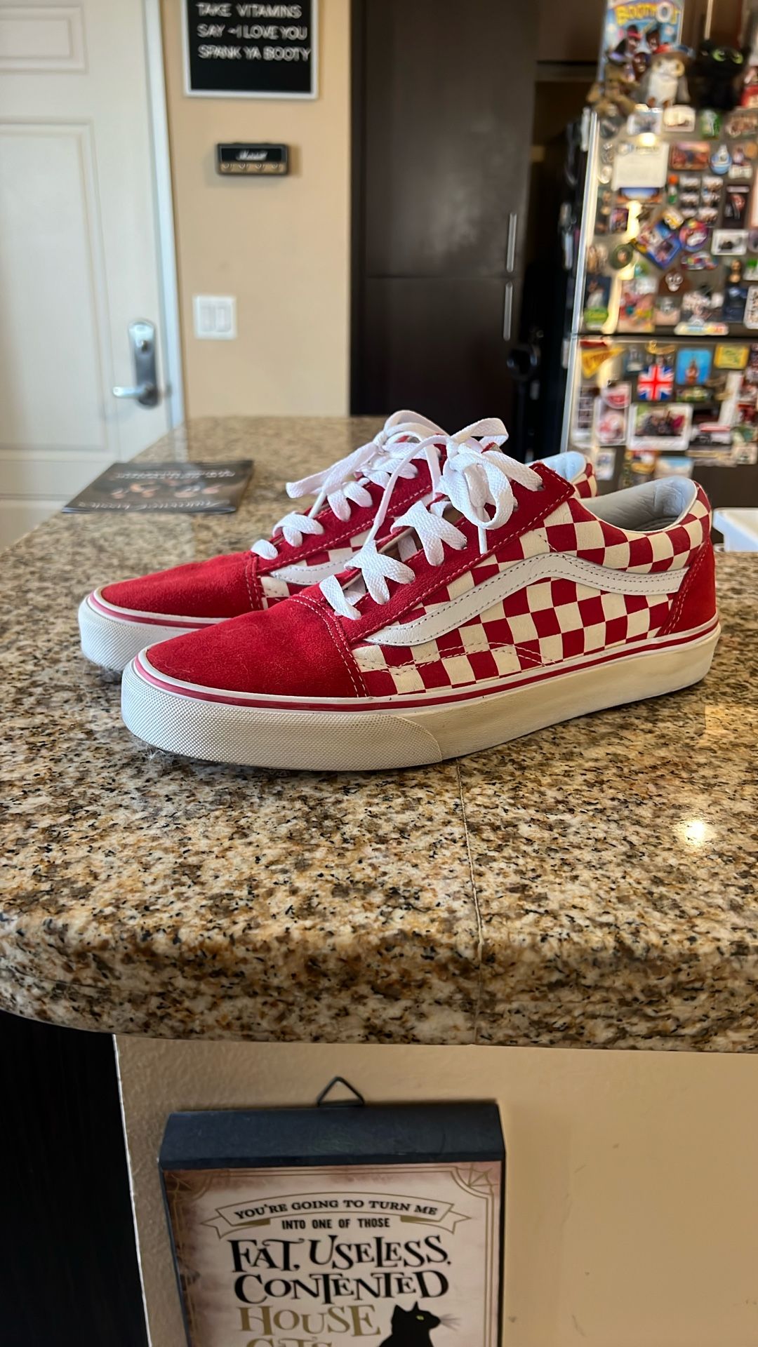 Vans Old Skool Red Checkered Mens 9.5