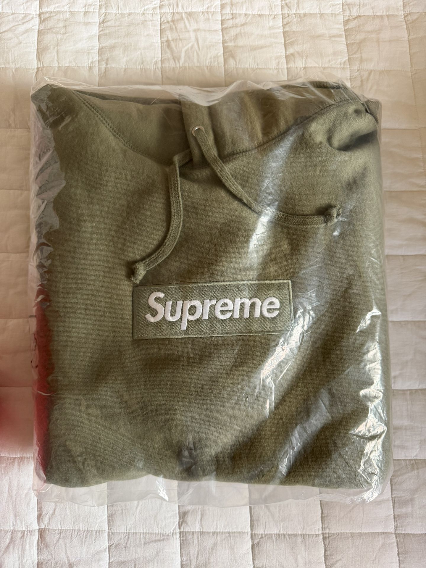 Supreme Box Logo Hooded Sweat Shirt FW25 Light Olive