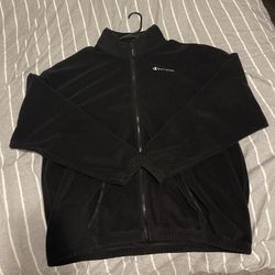 Champion black fleece zip up jacket