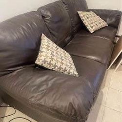 Brown Leather couch 