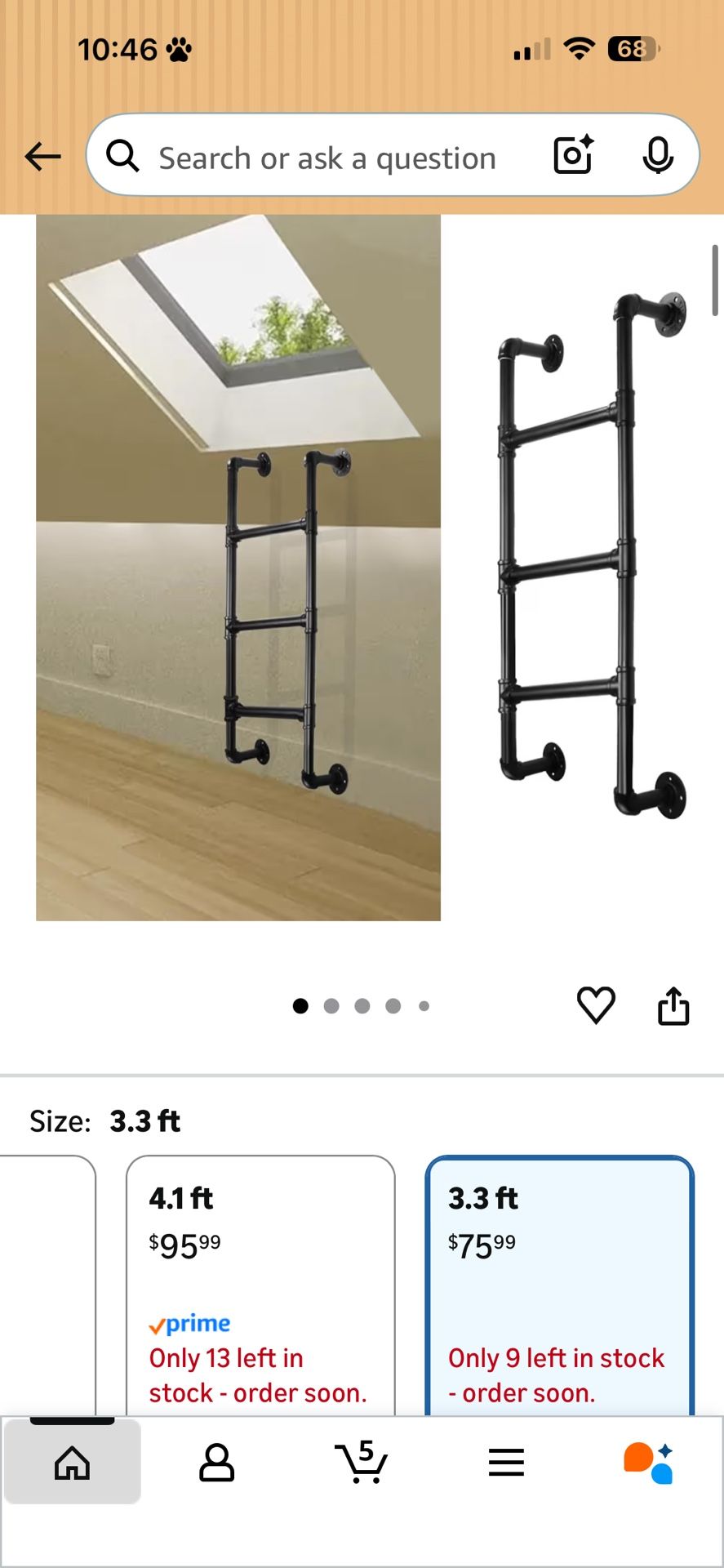 Small Metal Piping Ladder Bunk Bed