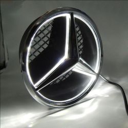 Front Grille Star Logo Light Fit For 2008-2013 MercedesBenz C300 W204 Led Emblem
