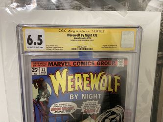 1975 Werewolf By Night 32 CGC 6.5 1st Moon Knight Signed By Creator! Thumbnail