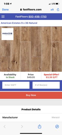 Marazzi porcelain tile 9 x 36 65 Sq ft