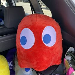 Huge Blinky Plush Red Ghost From Pac Man