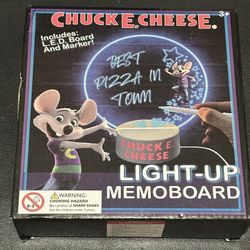 Chuck E. Cheese LED Light Up Memo Board USB Plug In