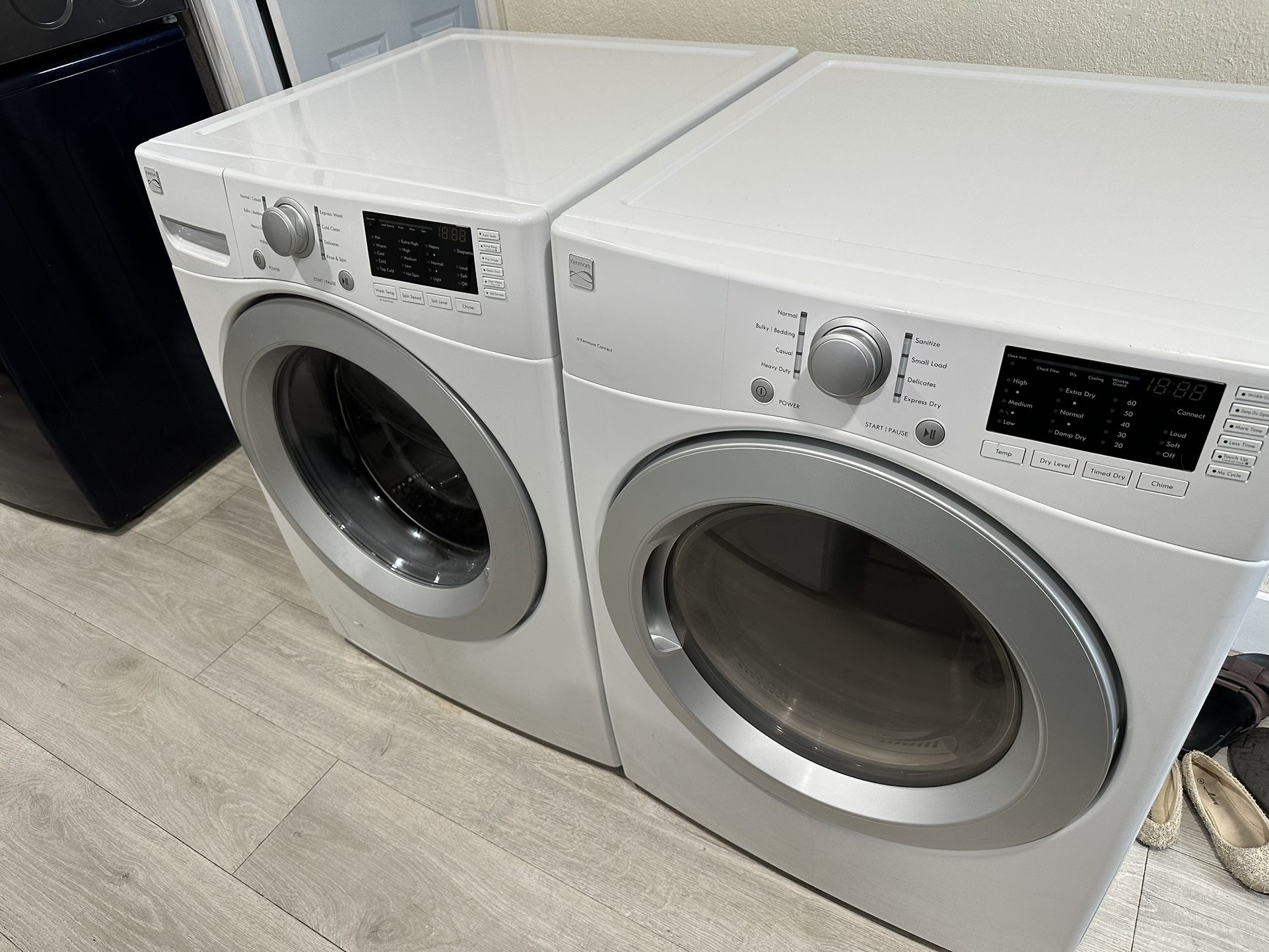 Kenmore Washer And Dryer Set White Working Good