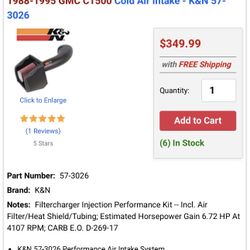 OBS K&N Cold Air Intake 