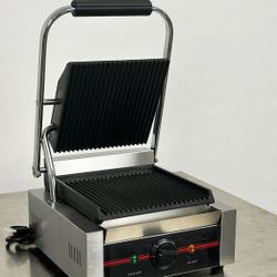 NSF Commercial Panini Sandwich Grill Grooved Plates Single PG811