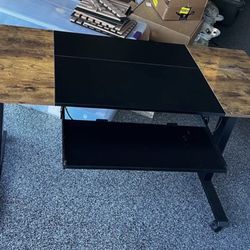 Stand up Desk 55” Black & Wood Color