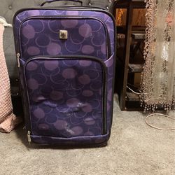 Purple Circle Carry On Suitcase 