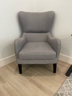 Pottery Barn Gray Upholstered Accent Chair – Excellent Condition
