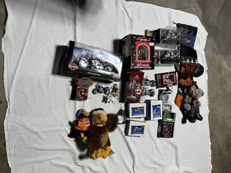 Harley Davidson Ornaments Collectibles Die Cast. Stockings, Beanie Babies Bikes