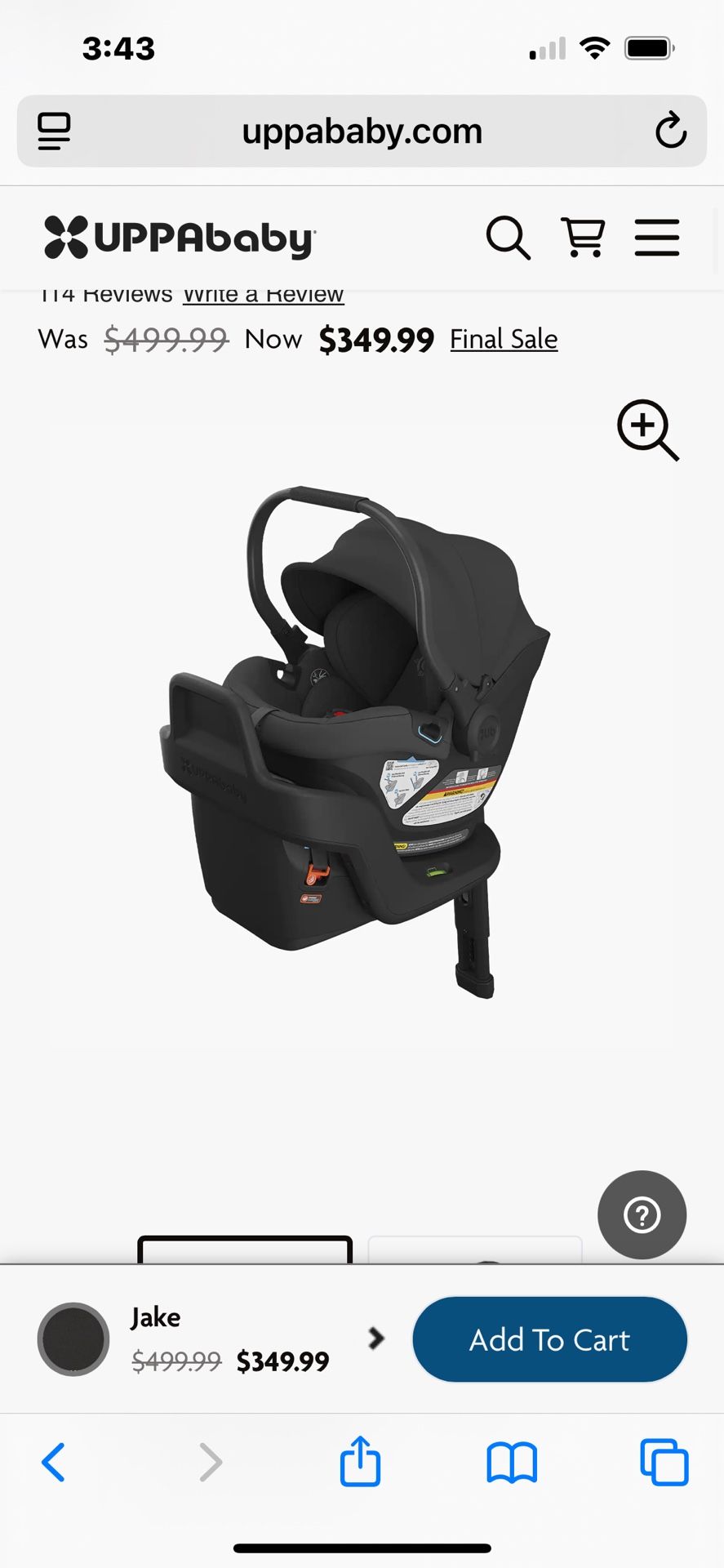 Uppababy Carseat