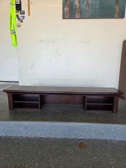 Jenny Lind Dark Ash Wood Kids Desk Hutch. 48x9x9"