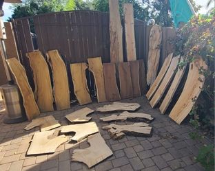 Live Edge Wood Slabs – Professionally Planed Smooth – Mesquite, Olive, Mulberry, Pine