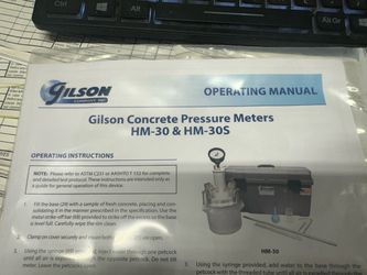 Gilson concrete pressure meter