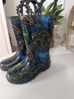 Used Light up Dinosaur Rain Boots