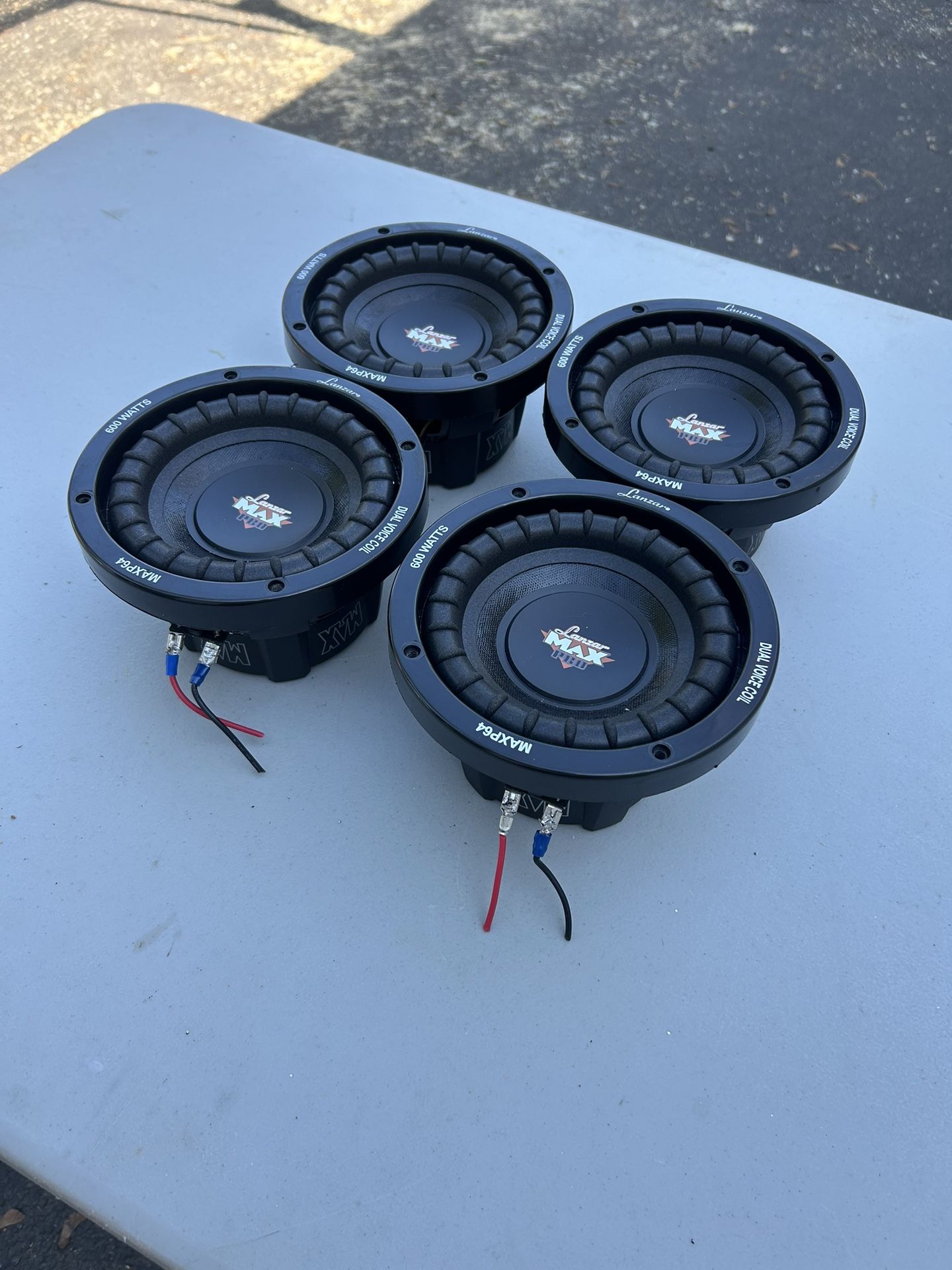 (4) Lanzar 600W 4OHM Subwoofers